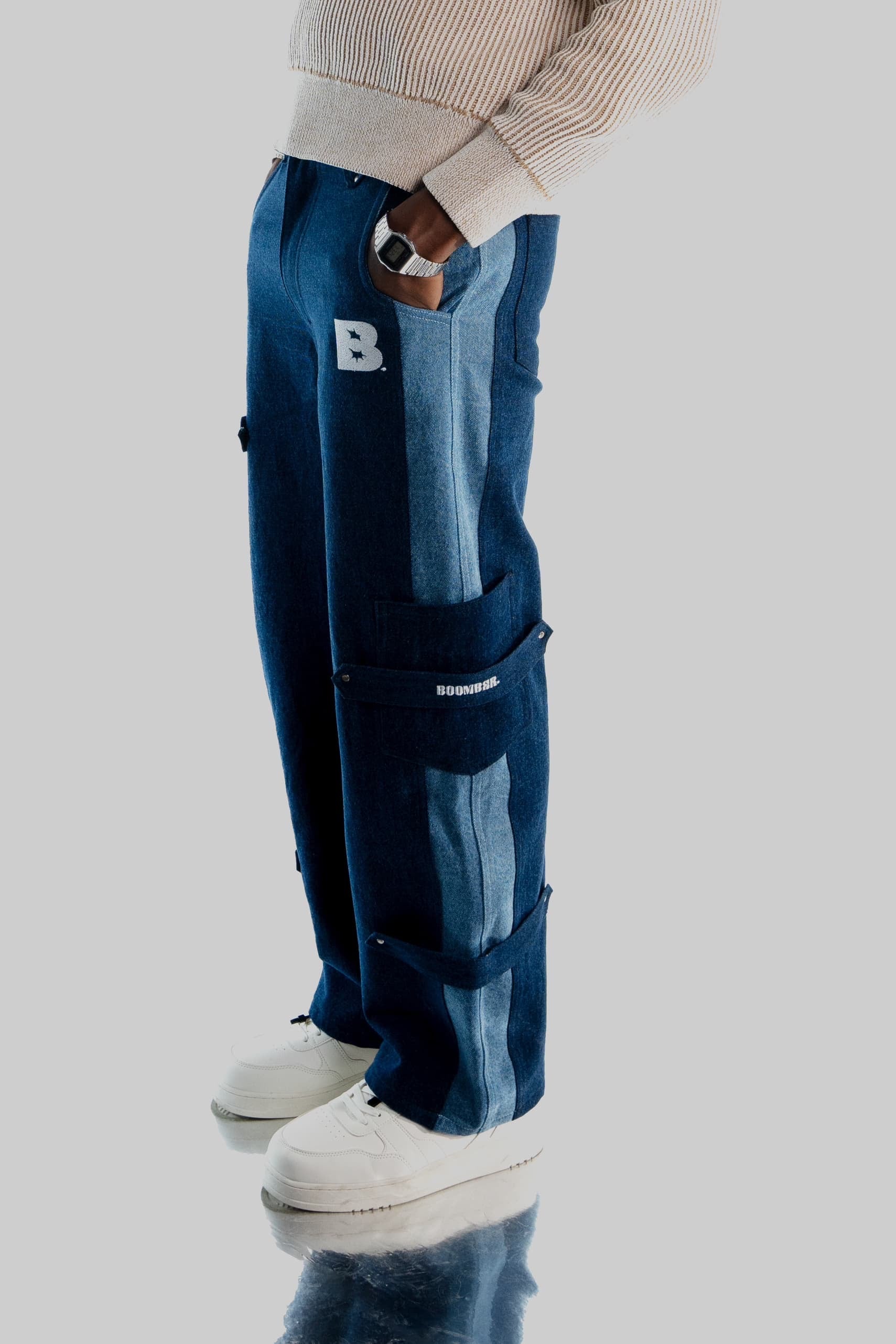 Dual Tone Baggy Pants