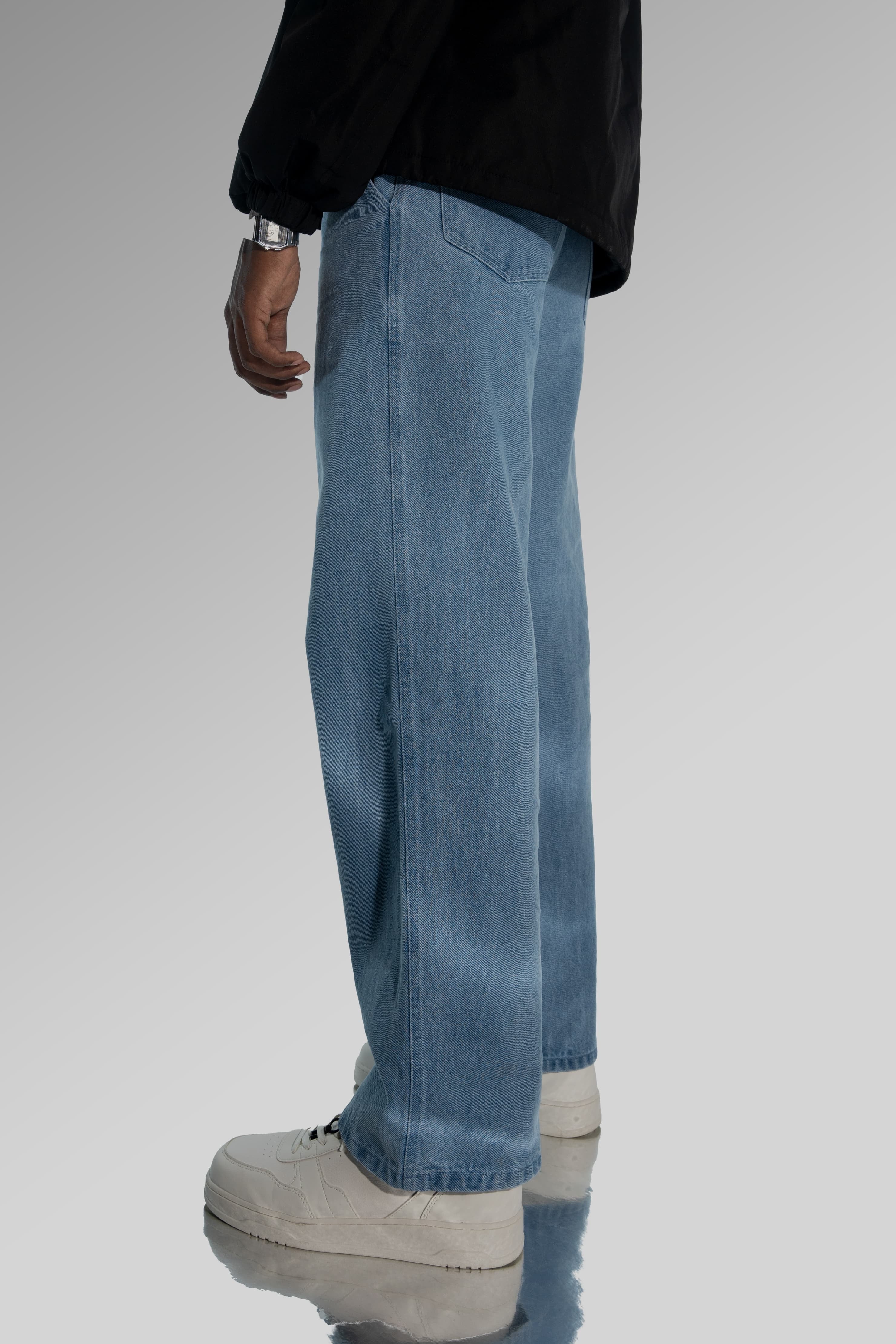 Icy Blue Straight Fit Jeans